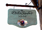 Stilvolles Werbeschild von einem Perlenartelier in Templin / Uckermark : Werbeschild